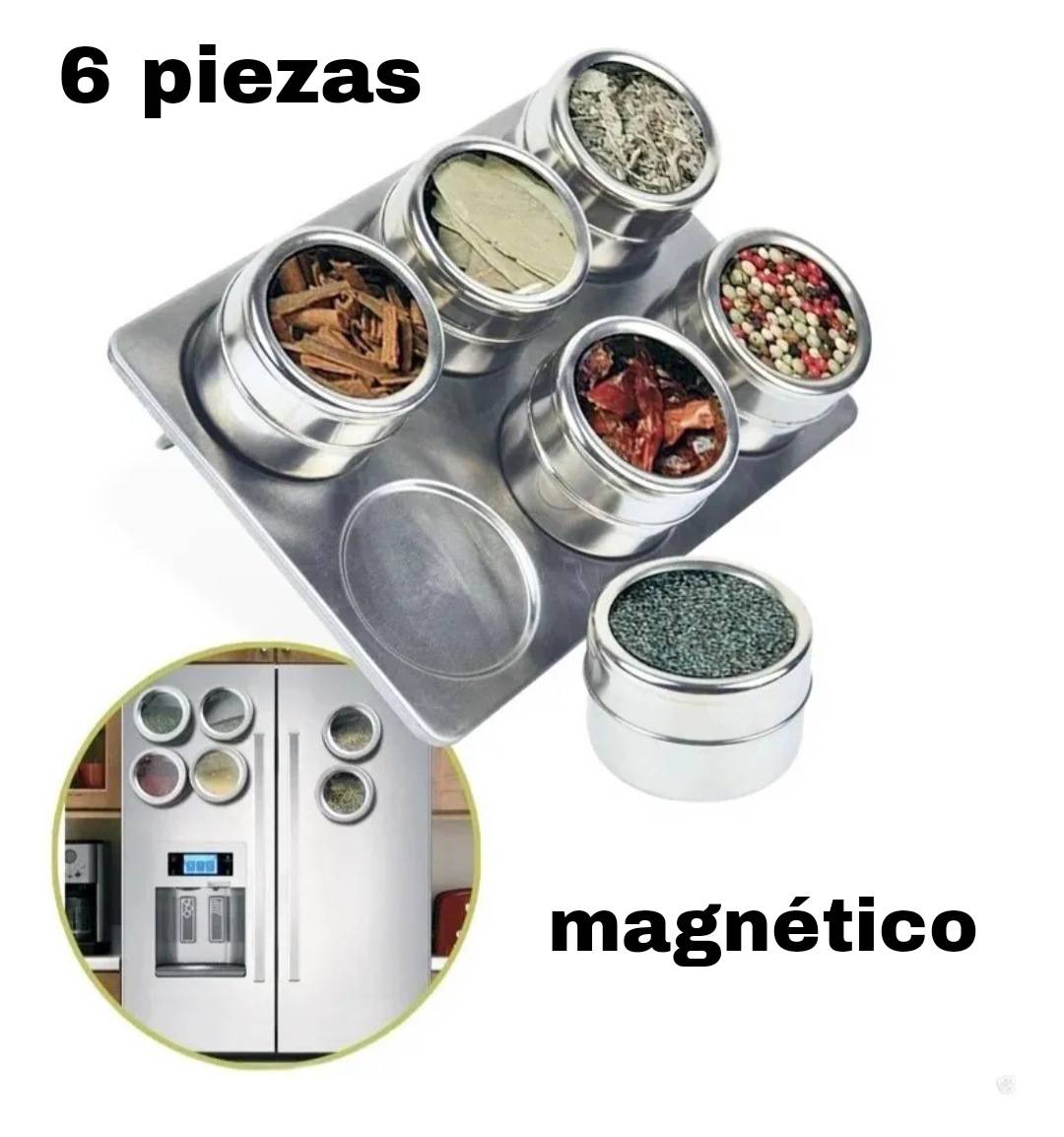 ESPECIERO MAGNETICO 6 PIEZAS